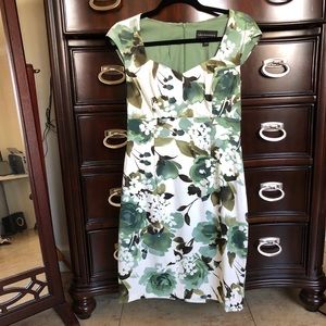 Green floral dress